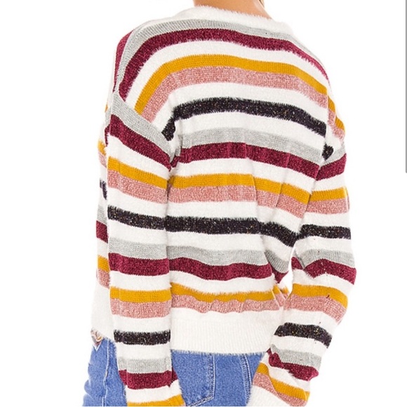 Cupcakes & Cashmere Striped Chenille Rach Sweater Size Medium - Picture 9 of 11